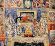 James Ensor Interior with Three Portraits oil